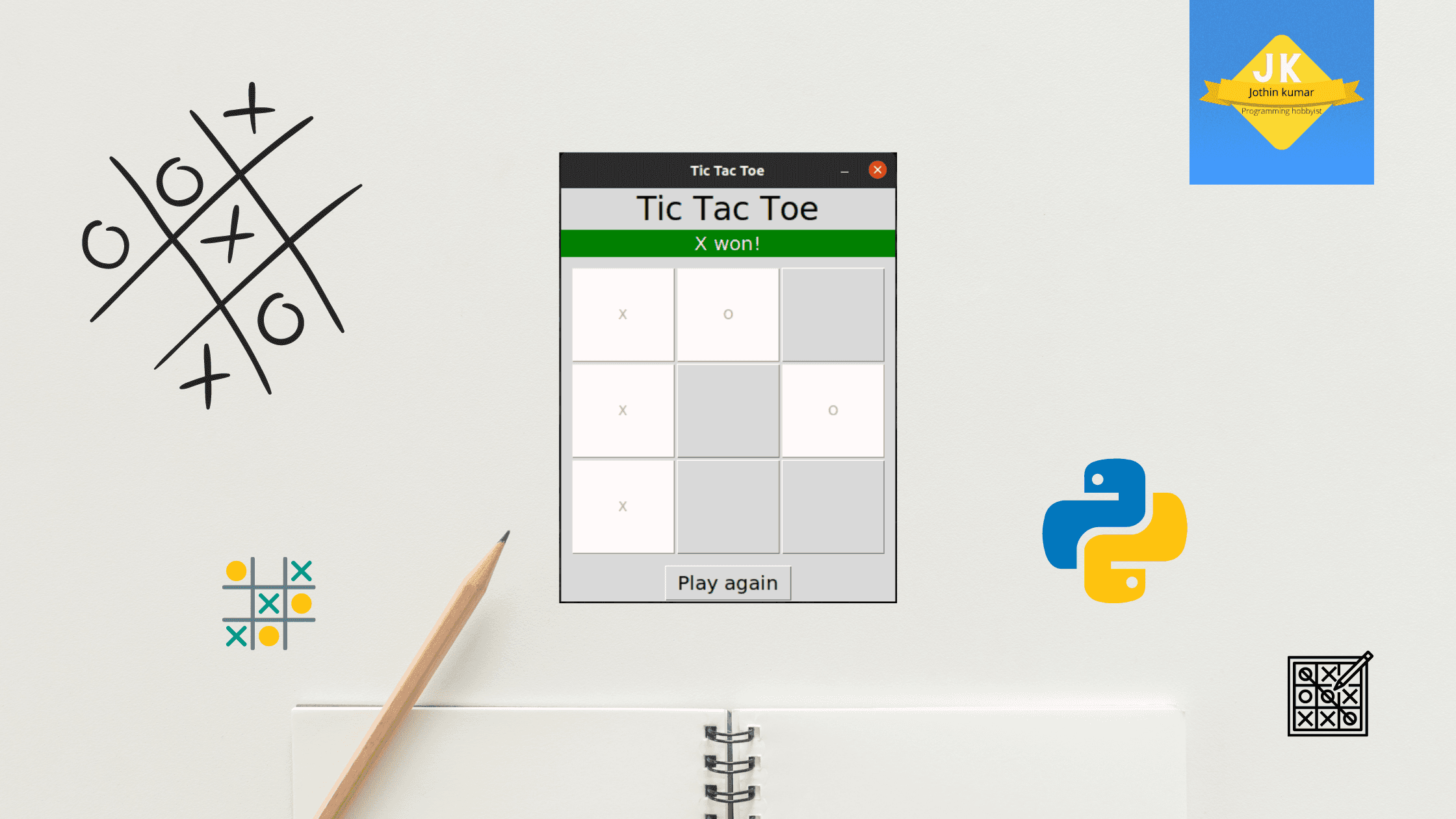 Tic Tac Toe ๐ฎ with Python tkinter - part 2